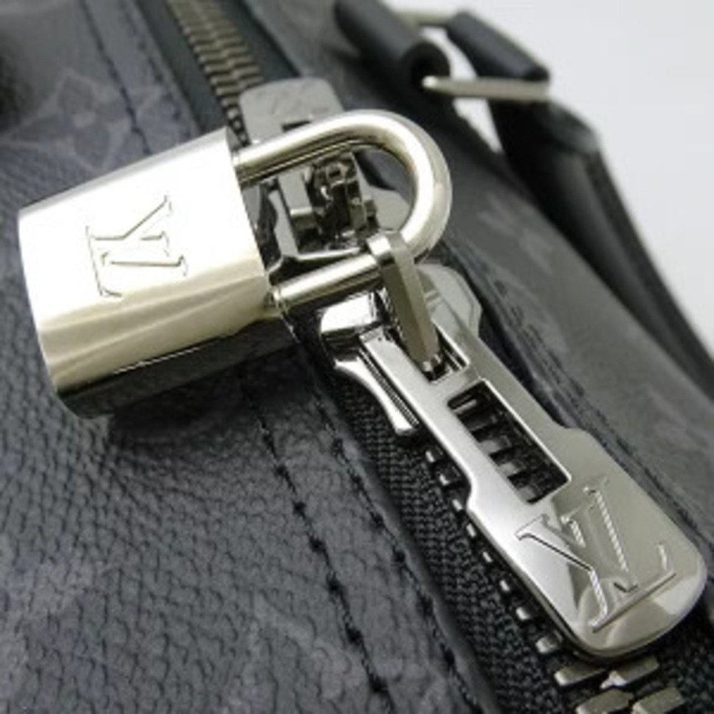 Louis Vuitton Monogram Eclipse Black Keepall Bandouliere Boston Bag Black - Picture 6 of 9
